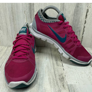 Nike Flex Supreme TR3 Sneakers Size 7.5 GUC Pink Gray